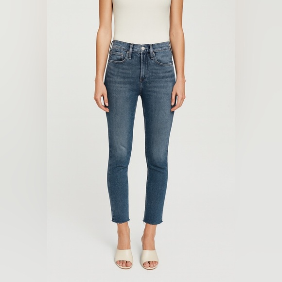 842 Re/Done High Rose Ankle Stretch Crop Jeans - Picture 1 of 6